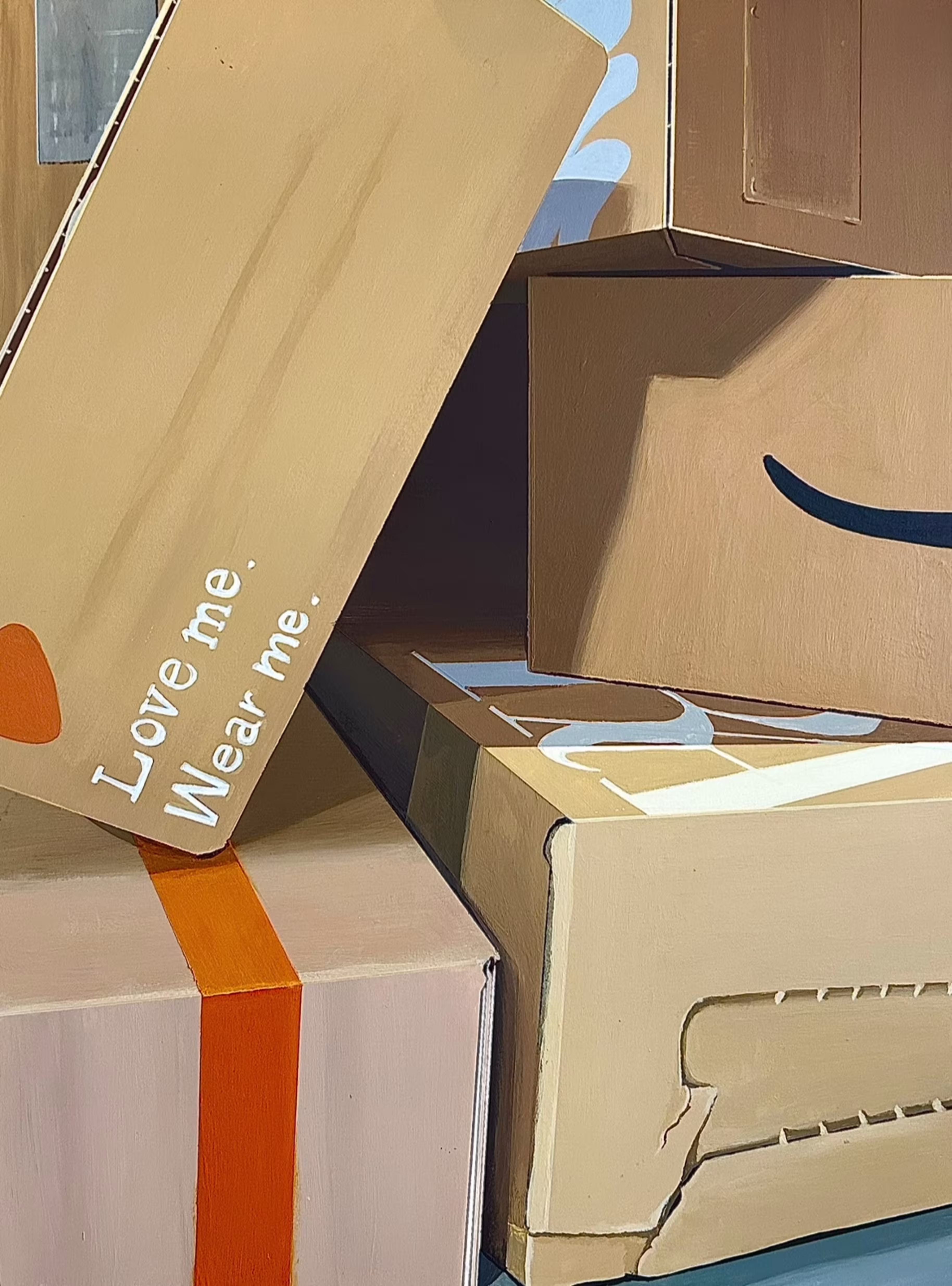 Shopaholic IV, 2025, Acryl auf Gessoplatte